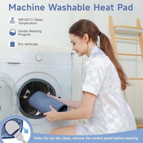 NBKLS Heating Pads for Back Neck Shoulder Pain, Electric Heating Pad Auto Shut Off, Fast Heat, Large Heating Pad Christmas Gift for Women Men, Birthday Gifts for Mom Dad (Blue) 5