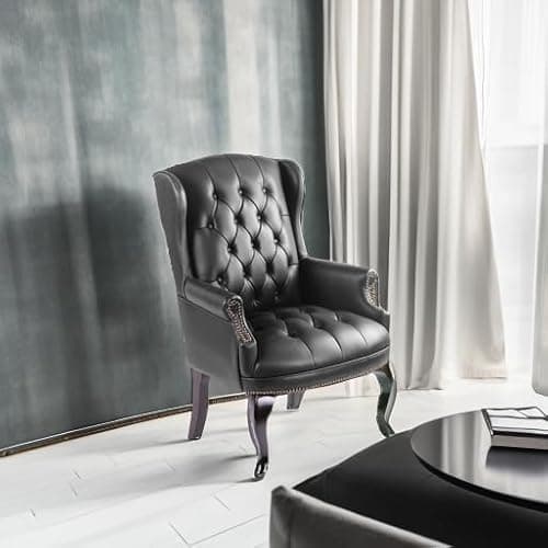 BOSS Office Products Wingback Traditional Guest Chair in Black 6