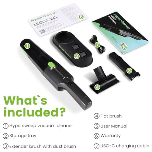 REATHLETE Hypersweep Cordless Vacuum Cleaner – Extra Powerful Suction, Large Dirt Capacity, Built-in Storage Tray, Flashlight for Dark Corners, One-Button Operation 6