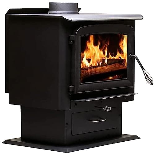 Ashley 2,000 Sq Ft 89,000 BTU Wood Burning stove, EPA Certified, Black