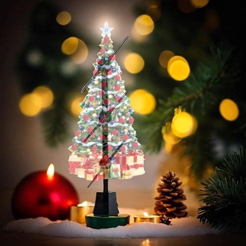 3DHologramFan Projector Holographic Christmas Tree Including Splicing Bracket,3DHologramFan,16.5" Holographic Fan with 224 LED Light Beads for Shop,Bar,Halloween Party Advertising Display 7