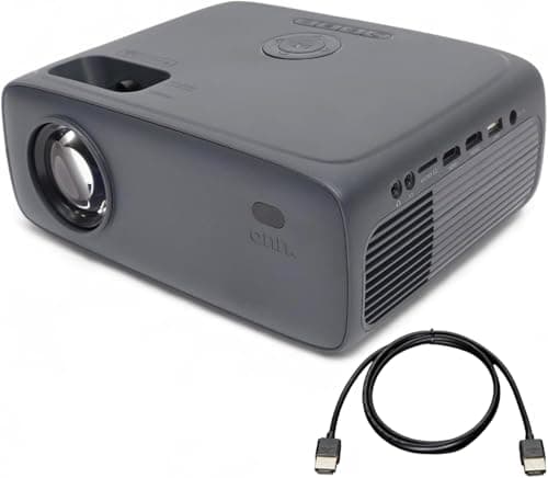 onn. HD 1080p LCD Home Theater Projector, Streaming Ready, 6' HDMI Cable, 5 Watt Speaker, Remote, 32" - 210" image size, Supports HDMI/USB/MicroSD/AV, Indoor & outdoor use - 100096801