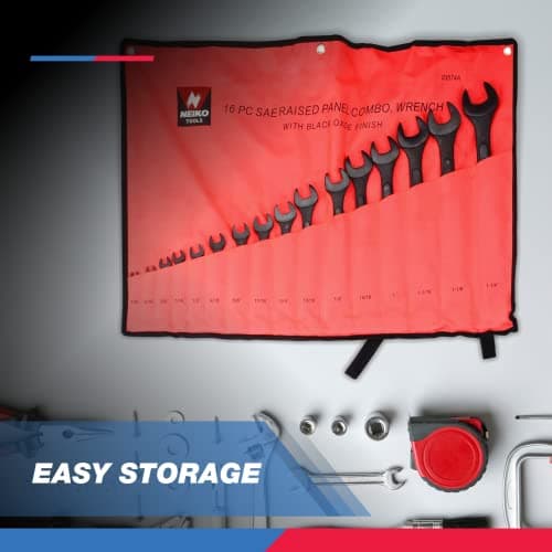 Neiko 03574A Jumbo Combination Wrench Set | 16 Piece | SAE | 1/4” to 1-1/4” | Raised Panel Construction 5