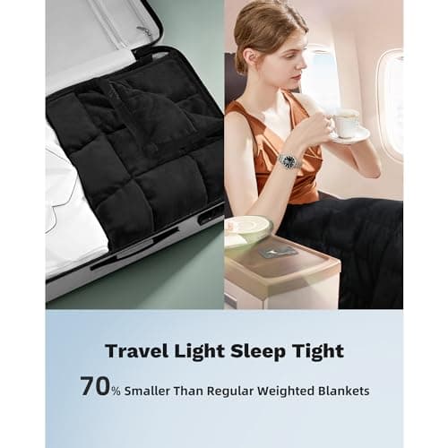 LaSyL Weighted Lap Pad 7lb for Calming & Relaxing, Flannel Fleece Small Weighted Lap Blanket for Adult, Machine Washable Black 29x24 Inches 5