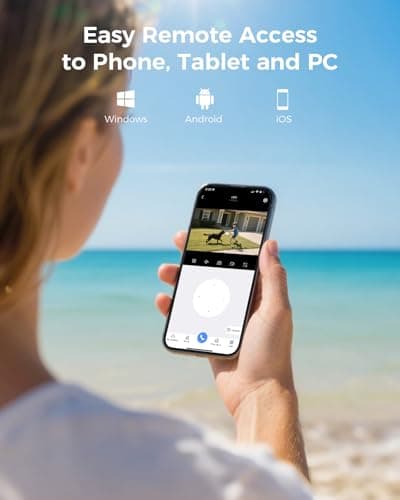 Hiseeu [16CH Expandable] 2.4G/5G Wireless Pro Security Camera System, 10.1" LCD 8MP Monitor, Wired Plug-in Powered 4Pcs 5MP Outdoor Indoor Cameras, One-Way Audio, Waterproof, Motion Detection, 1TB HDD 9