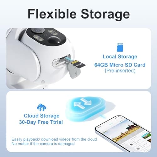 4G LTE Cellular Security Camera No Internet Needed, Solar No wifi Security Camera Outdoor Wireless With SIM Card Jobsite, 2K Color Night Version, 360 Live View, Motion Detection, 2-Way Audio 6