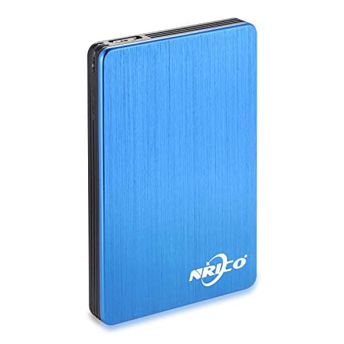 NRICO Portable External Hard Drive, USB 3.0, 2.5 Inch, Compatible with PC, Mac, Desktop (Blue, 500, GB)