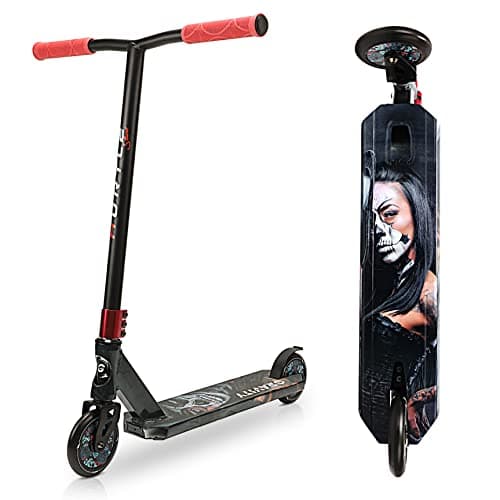 Hurtle Lightweight Kick Stunt Scooter-Lab Tested Safety Certified Street Freestyle Trick Scooter w/ Alloy Deck, High Impact Wheels, ABEC-9 Bearing, HIC System - Kids, Teens (Gravity in Resurrection)