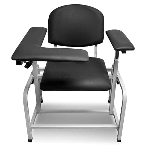 Adjustable Phlebotomy Blood Draw Chair with Armrest – Comfortable, Durable, and Ergonomic Chair for Medical Labs, Clinics, and Hospitals, Easy-to-Clean