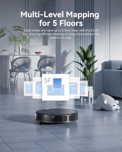 Kokaidia Robot Vacuum and Mop Combo with 9000Pa Suction, LiDAR Navigation & Ultra-Slim Design, Auto Recharge, Smart Mapping Robotic Vacuum Cleaner for Pet Hair, Hard Floors & Carpets 5