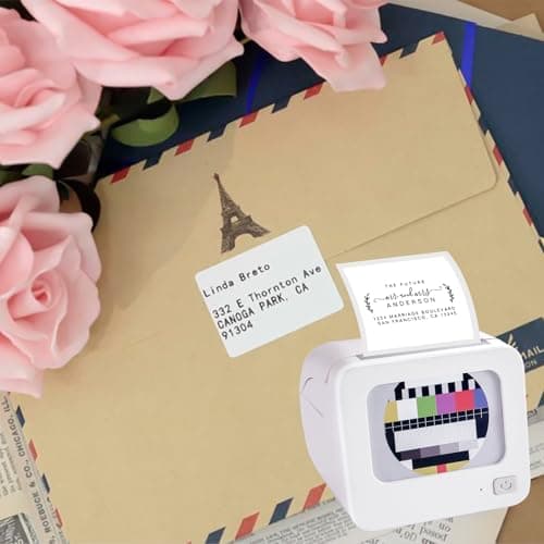 vretti BQ1 Bluetooth Label Maker Machine with Tape - Thermal Label Printer for Barcode Name Address Labeling Mailing Home Office & Small Business, Compatible with Android & iOS Mobile Phones 6