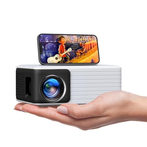 YOTON Mini Projector, Portable Projector with WiFi Bluetooth, 720P Native iPhone Video Projector for Home Theater, Compatible with iOS/ Android/PC/Tablet/Fire Stick