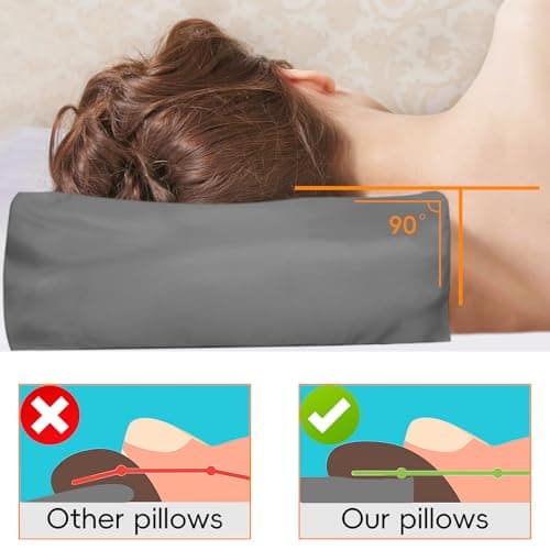 Bzvystux 2pcs Pillowcase for Cube Pillow with Hidden Zip，Pillowcase ONLY，Cube Pillow case（24"x12"x5.5"，Grey） 7