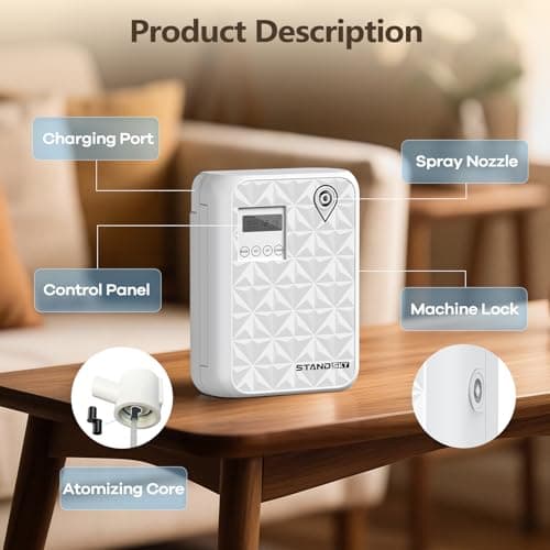 Waterless Essential Oil Diffuser, Hotel Scent Diffuser, Essential Oil Diffuser Large Room Up to 3000 Sq.Ft, 500mL Capacity Home Diffusers for Large Home, Whole House Air Freshener (White) 7