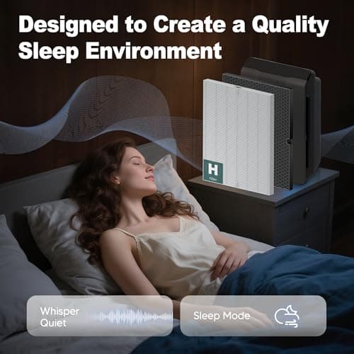 PETOX 116130 Replacement Filter H for Winix 5500-2 AM80 Plasmawave Air Purifier, True HEPA Filter and Activated Carbon Filter Combo Pack, 2 Set 9