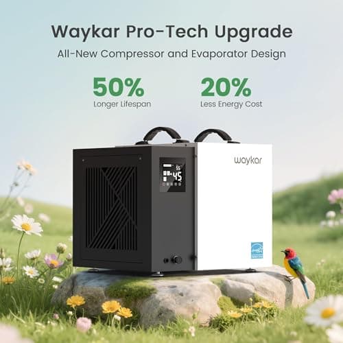 Waykar 70 Pint Energy Star Crawl Space Dehumidifier with Pump, Commercial Dehumidifier for Basements and Home, for Spaces up to 5000 Square Feet, Smart Humidity Control - 5-Year Quality Coverage 7