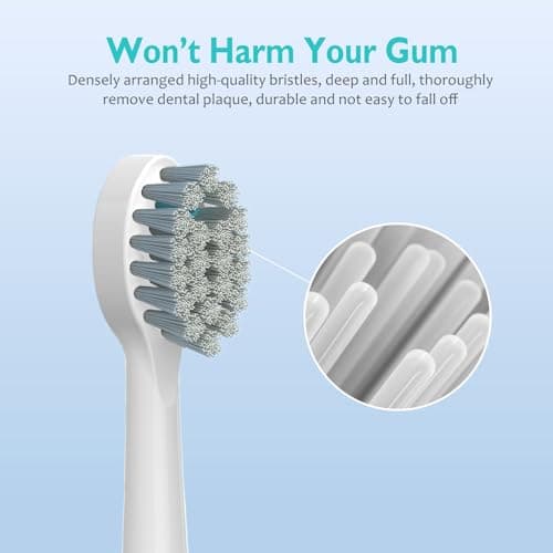 Replacement Brush Heads for Waterpik Sonic Fusion 2.0 - Flossing Toothbrush Head for Water pik with Color-Coded Rings & Hygienic Caps - 3 Pack White Soft Bristles - Compact Size 8