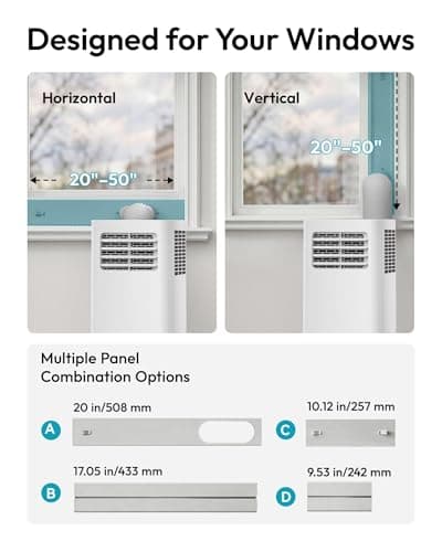 EUHOMY 8000 Btu Portable Air Conditioners, 3 in 1 Portable AC with Cool, Dry, Fan Modes, Quiet Air Conditioners with 24H Timer & Sleep Modes, with Remote, for Bedroom, Apartments up to 350 Sq.Ft 6