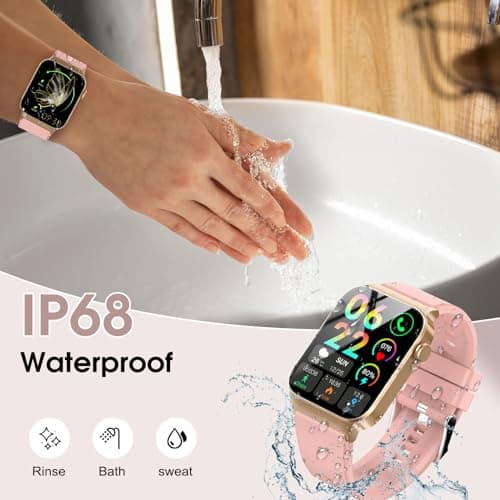 STECEi Smart Watch for Men Women Bluetooth Call, 1.85" HD Screen Smartwatch with Heart Rate/Sleep Monitor, 110+ Sport Modes Activity Trackers IP68 Waterproof, Fitness Watch for Android iOS, Rose Gold 7