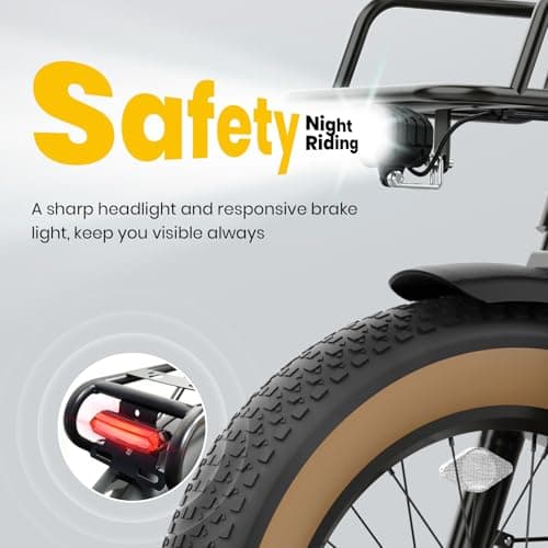 1500W Peak Electric Bikes for Adults 20" Fat Tire E Bike with 90 Miles Max Range 28 MPH Electric Bicycle Step-Thru E-Bike with 48V Removable Battery Front Fork Suspension 7 Speed Commuter Ebikes 9