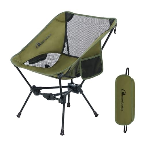 MOON LENCE Camping Chair Portable Backpacking Chair - The 4th Generation Ultralight Folding Chair - Compact, Lightweight Foldable Chairs for Hiking Mountaineering Beach (Green)