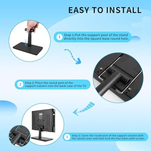 ZOSHING 17inch Security Monitor,Wall-Mounted Monitors Supports USB/Full Format Video Playback,CCTV Monitors with AV/HDMI Input/VGA/Headphone Output,Built-in Speaker, Remote Control 6