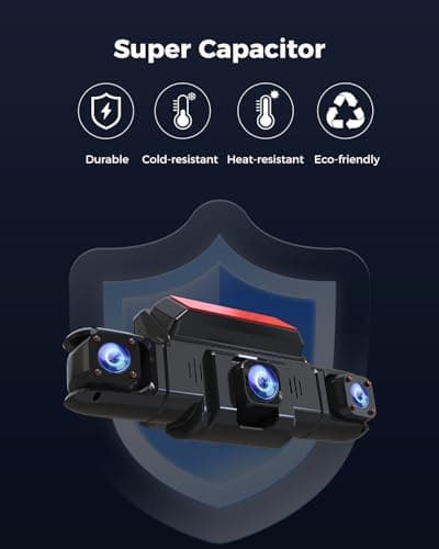 360 View 4 Channel Dash Cam Front and Rear Left Right Inside Camera for Cars, GPS and 5G Band WiFi, Night Vision, 160 Wide Angle, WDR, 24H Parking Mode, Supercapacitor, Included 128GB Card 7