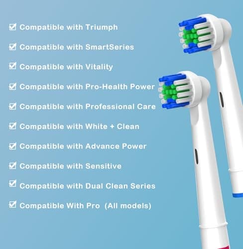 Electric Toothbrush Replacement Heads 16 Pack/Compatible Oral B Braun Replacement Brush Heads/Compatible Oral B Replacement Brush Heads 5