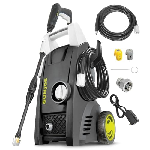Sun Joe 1600 PSI Electric Pressure Washer with 11-Amp Motor and 1.1 GPM, SPX1000 - Portable Water Cleaner with Adjustable Spray Wand for Car, Garden, and Patio Washing and Cleaning