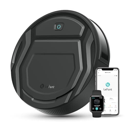 Lefant M210 Pro Robot Vacuum, 4000Pa Suction, 200 Mins Runtime, Quiet, Ultra-Slim, Self-Charging Robotic Vacuum Cleaner, WiFi/App/Alexa Control, Ideal for Pet Hair & Hard Floors