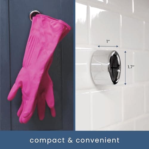 S&T INC. Round Adhesive Push Towel Hooks for Kitchen, Hand and Dish Towels, Black, 4 Pack 6