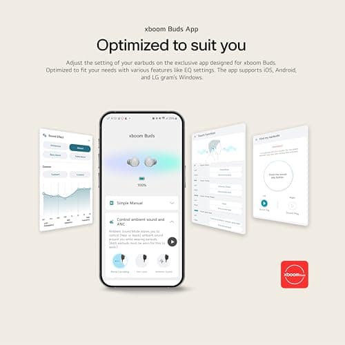LG xboom Buds by will.i.am, xboom Signature Sound by will.i.am with Graphene Drivers, 3 Mic Active Noise Cancellation, Up to 30 Hours of Battery, IPX4 Water Resistant, Black 11