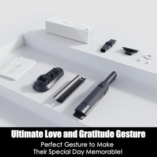 PROMOMO Handheld Vacuum Cordless, Lightweight 1.4lb with Powerful Suction, Charging Dock, Single Touch Empty and Detachable Dust Cup, Portable Mini Car Vac for Home Office and Pet Hair 9