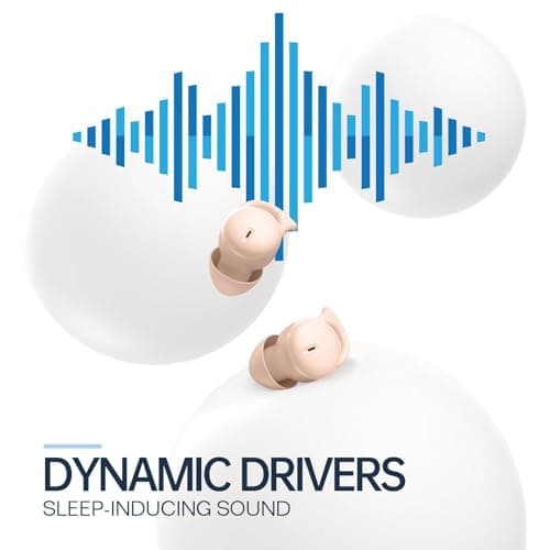 Piegricdiat Invisible Sleep Headphones, Sleep Earbuds for Side Sleepers, Mini Noise Blocking Sleep Earphones, Bluetooth 5.3 Wireless Earbuds for Sleeping, Working - Beige 7