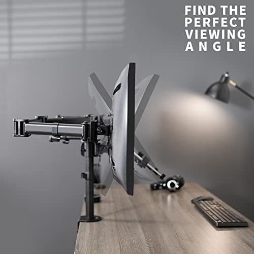 VIVO Dual Monitor + Laptop Mount for 13 to 27 inch Screens and 10 to 15.6 inch Laptops, Triple Screen Viewing, Articulating Arms, Black, STAND-V013L 6