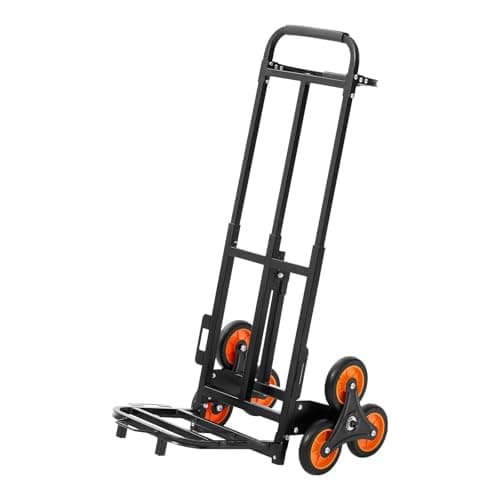 VEVOR Stair Climbing Dolly 460 lbs, Heavy-Duty Folding Trolley Cart for Stairs with Telescoping Handle, 6 Wheels & 2 Ropes, Stair Climber Dolly for Home, Groceries, Warehouse 9
