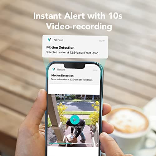 NETVUE Security Camera Wireless Outdoor, 2K Color Night Vision AI Motion Detection, WiFi Home Outdoor Camera, IP65 Weatherproof, 2 Way Audio, Spotlight Siren Alarm, Cloud/SD Storage 5