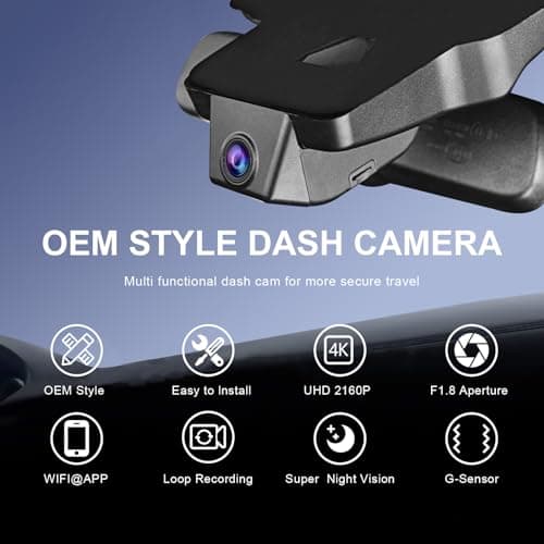 Mangoal 4K Dash Cam Custom fit for Toyota Tacoma 2018 2019 2020 2021 2022 2023(Model A),Limited TRD Sport Off-Road Pro SR5 SR,Integrated OEM Look,UHD 2160P Video,App & WiFi, 64GB Card 6