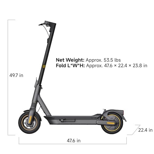 Segway Ninebot MAX G2 Electric KickScooter, Power by 1000W Motor, Up to 43 Miles Range and 22MPH, w/t 10-inch Tires , Dual Brakes & Suspension, Electric Scooter for Adults, UL-2272 Certified 12