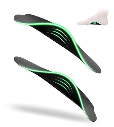 Plantar Fasciitis Relief Arch Support Insert 3/4 Length Shoe Insoles for Women Men High Arch & Flat Feet,All-Day Relieve Foot Back Hip Leg and Knee Pain X/O Legs,Improve Balance Alignment