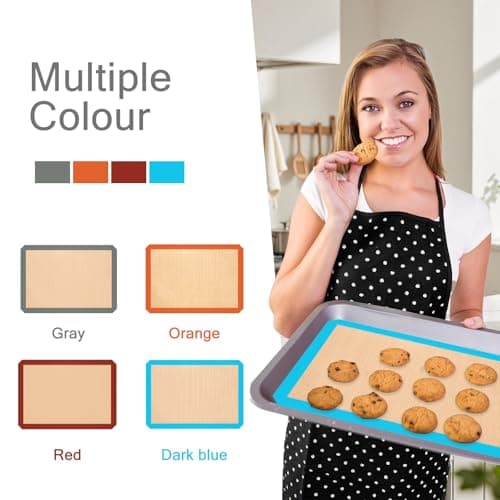 Silicone Baking Mat, Reusable Silicone Mats for Baking Set of 3, Non-Stick Baking Supplies for Pastries, Cookies, Macaroons, Bread 7