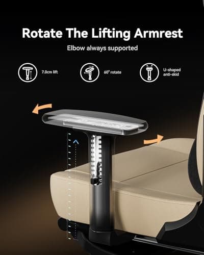 AutoFull C3 Gaming Chair, Racing Style Gaming Chair with Ergonomic Lumbar Support,Adjustable High Back PU Leather PC Chair with Footrest,Brown 8