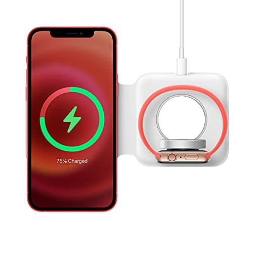 Apple MagSafe Duo - Wireless Charger with Fast Charging Capability, Type C Wall Charger, Compatible with iPhone, AirPods and Watch 5