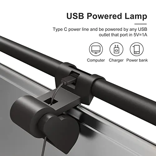 Colorpanda Monitor Light Bar, Fit for Curved/Flat Monitor, Eye-Care USB Reading LED Task Lamp with Touch Control, No Screen Glare Dimmable Desk Lamp Computer Monitor Light Bar for Screen Home Office 6