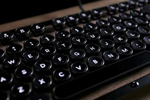 Azio Retro Classic USB (Elwood) - Wired Vintage Backlit Mechanical Keyboard for PC, Walnut Wood (MK-RETRO-W-01-US) 5