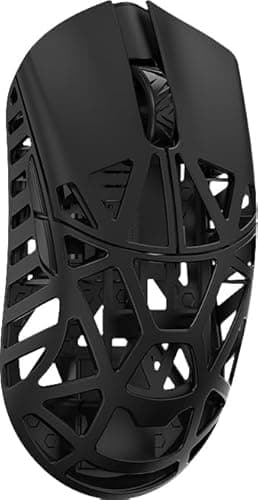 SMACKAPE WLMOUSE Beast X Pro Ultra-Light 39g Magnesium Gaming Mouse, PAW3950 HS Sensor, 8K Polling Rate, 30000 DPI,OM & TTC Switches, Customizable Side Panels.(Black(OM Switch-Side Slits))