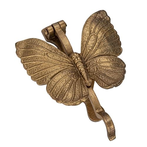 Creative Co-Op Cast Metal Butterfly Door Knocker, Antique Gold