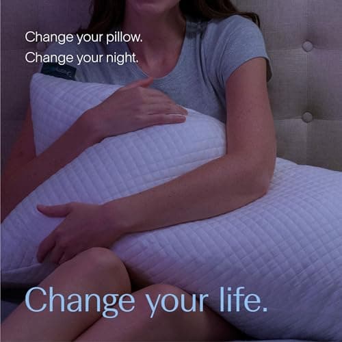 DreamyBlue Signature Pillow w/Adjustable Loft • Shredded Memory Foam Fill • Neutral Alignment for Side, Back, and Stomach Sleepers • Washable Bamboo Rayon Cover • CertiPUR-US Certified Foam (Queen) 6