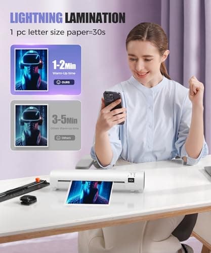 9 Inch Laminator Machine,Laminator w/Trimmer & Corner Rounder for Home, Office, School, Business 5