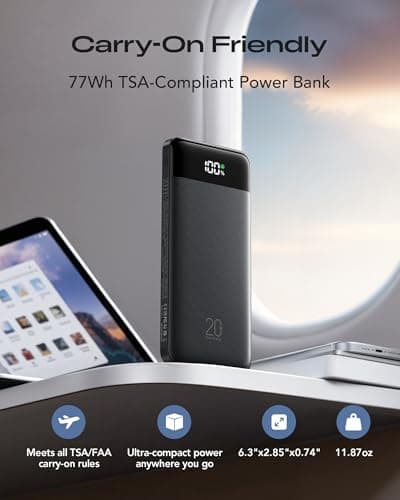 Orfeika 20000mAh Power Bank Fast Charging, Portable Charger with 4 Built-in Cables & 6 Outputs, 20W PD USB C Battery Pack Compatible with iPhone 16/15, Galaxy, Android, iPad & More (Travel Essential) 6